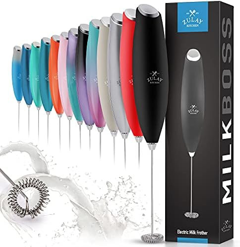 Zulay New Titanium Motor Milk Frother (Without Stand) - Handheld Frother Whisk, Milk Foamer Froth... | Amazon (US)