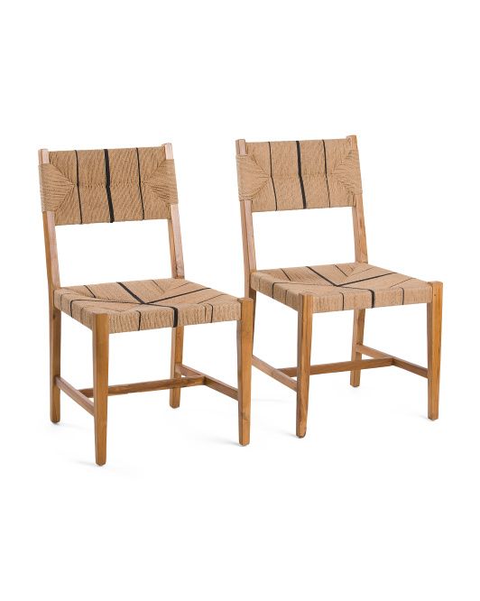 Set Of 2 Striped Dining Chairs | The Global Decor Shop | Marshalls | Marshalls