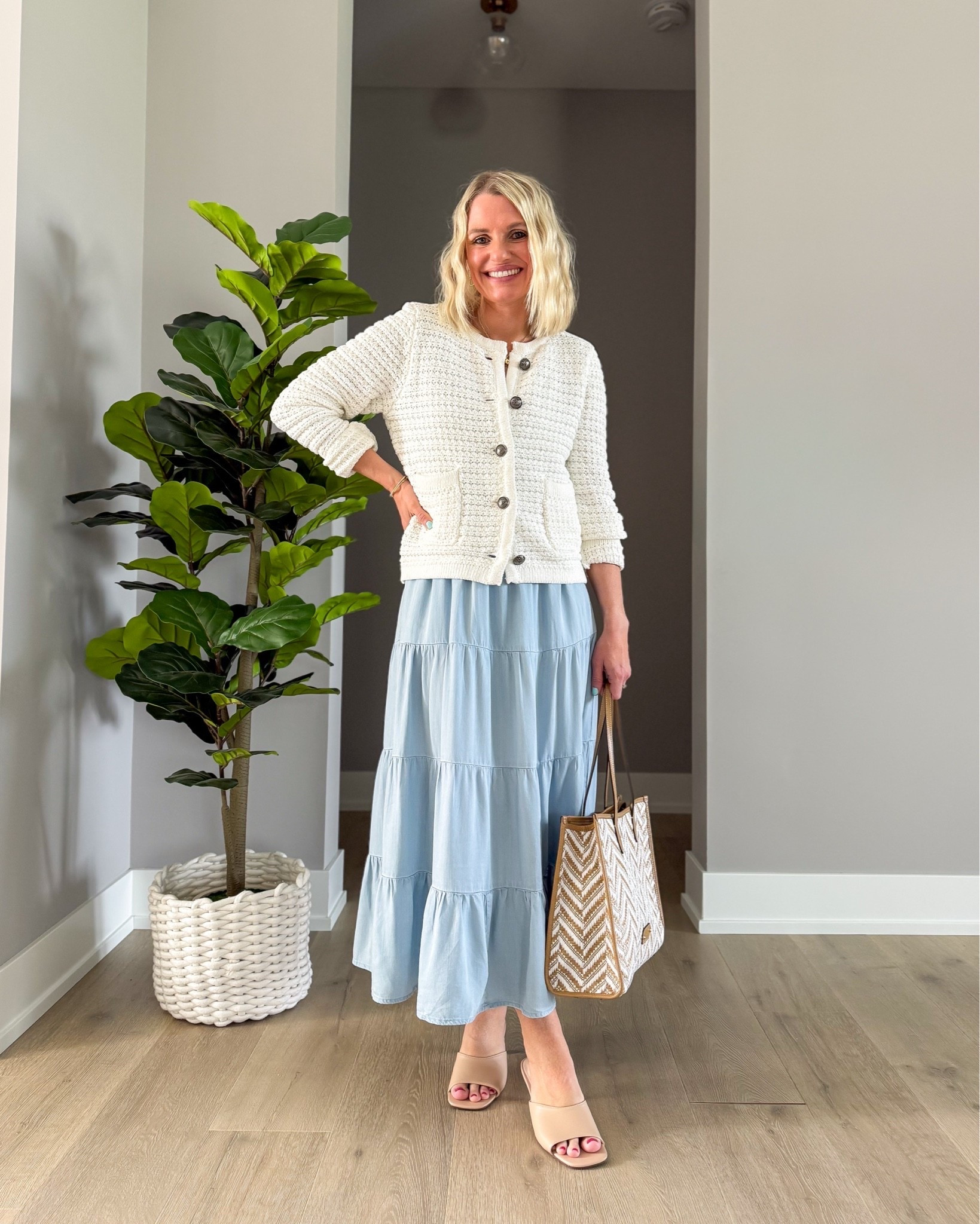 I styled the Grace dress from my capsule wardrobe collection with a white cardigan! It makes the perfect outfit to wear to church! 
✨Use the code: DJXKATIE20 for 20% off your purchase at @Dear John Denim

#LTKootd #LTKPetite #LTKSeasonal