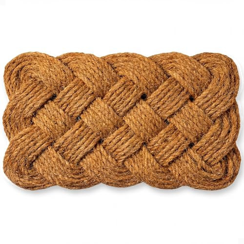 THEODORE MAGNUS Door Mat – Coir Doormat for Outdoor Entrance, Durable Welcome Mat, Perfect for Front Door and Entryway - Outdoor/Indoor - Rope - Knot - 17" x 30" | Amazon (US)