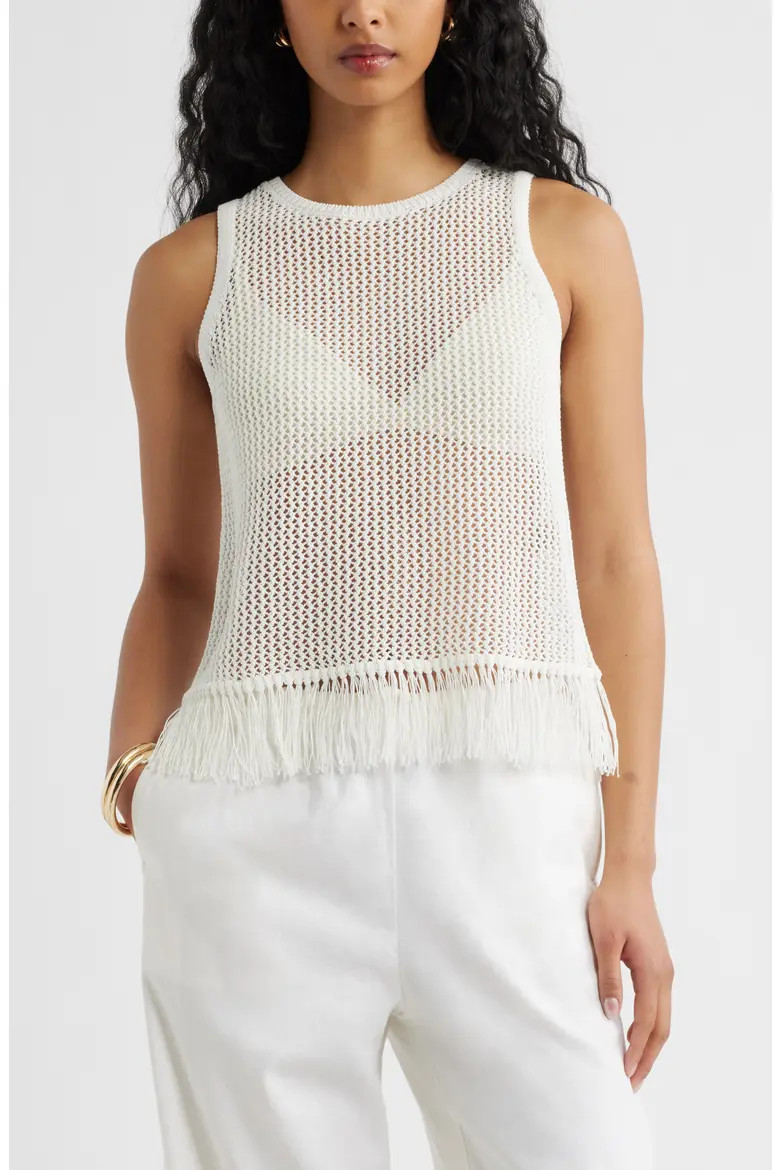 Fringe Sleeveless Sweater (Women) | Nordstrom | Nordstrom