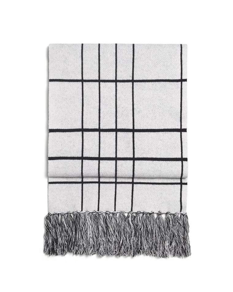 Rag & Bone - Mallori Scarf - IVORY/ BLACK - ONE SIZE | rag + bone