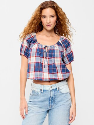 Short-Sleeve Bubble Top | Old Navy (US)