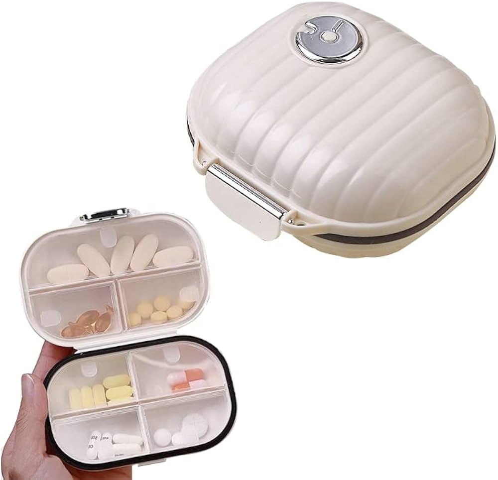 Portable Daily Pill Case,Small Travel Pill Organizer for Purse,Portable Mini Pharmacy for Daily W... | Amazon (US)