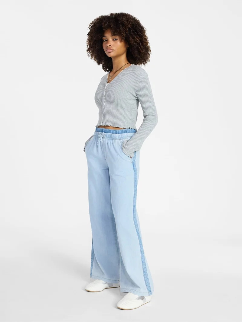 Weekend Academy Girls Cotton Pull-On Pants, Sizes 5-18 | Walmart (US)