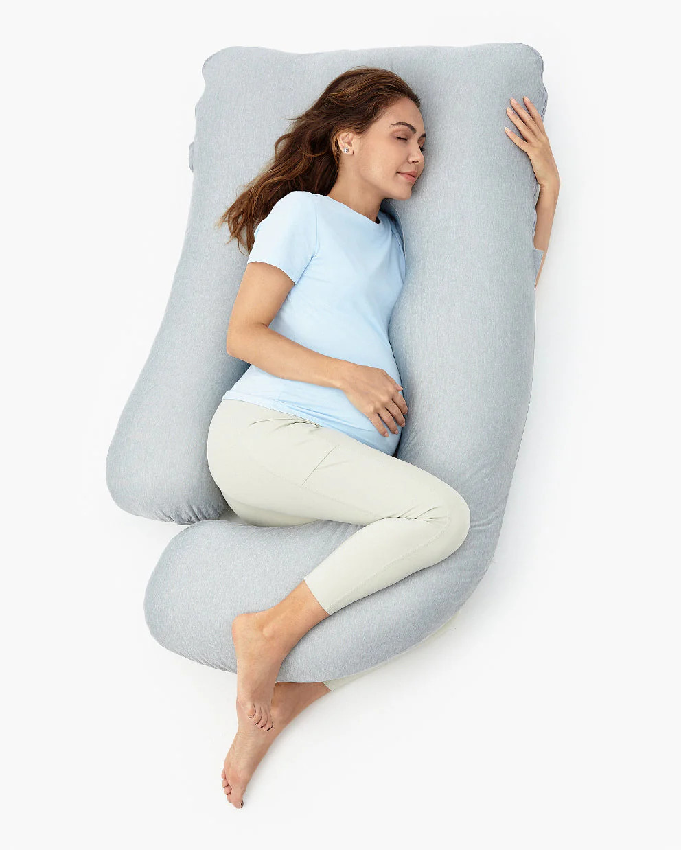 Comfortable Cooling Fabric U Shaped Body Pillow for Pregnancy | Momcozy US