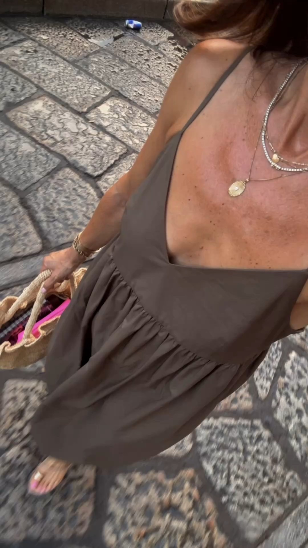 Flowy dress for dinner 
Short gal friendly 
Size down. Runs large (wearing xxs) 
Europe outfits 

#LTKOver40 #LTKPetite