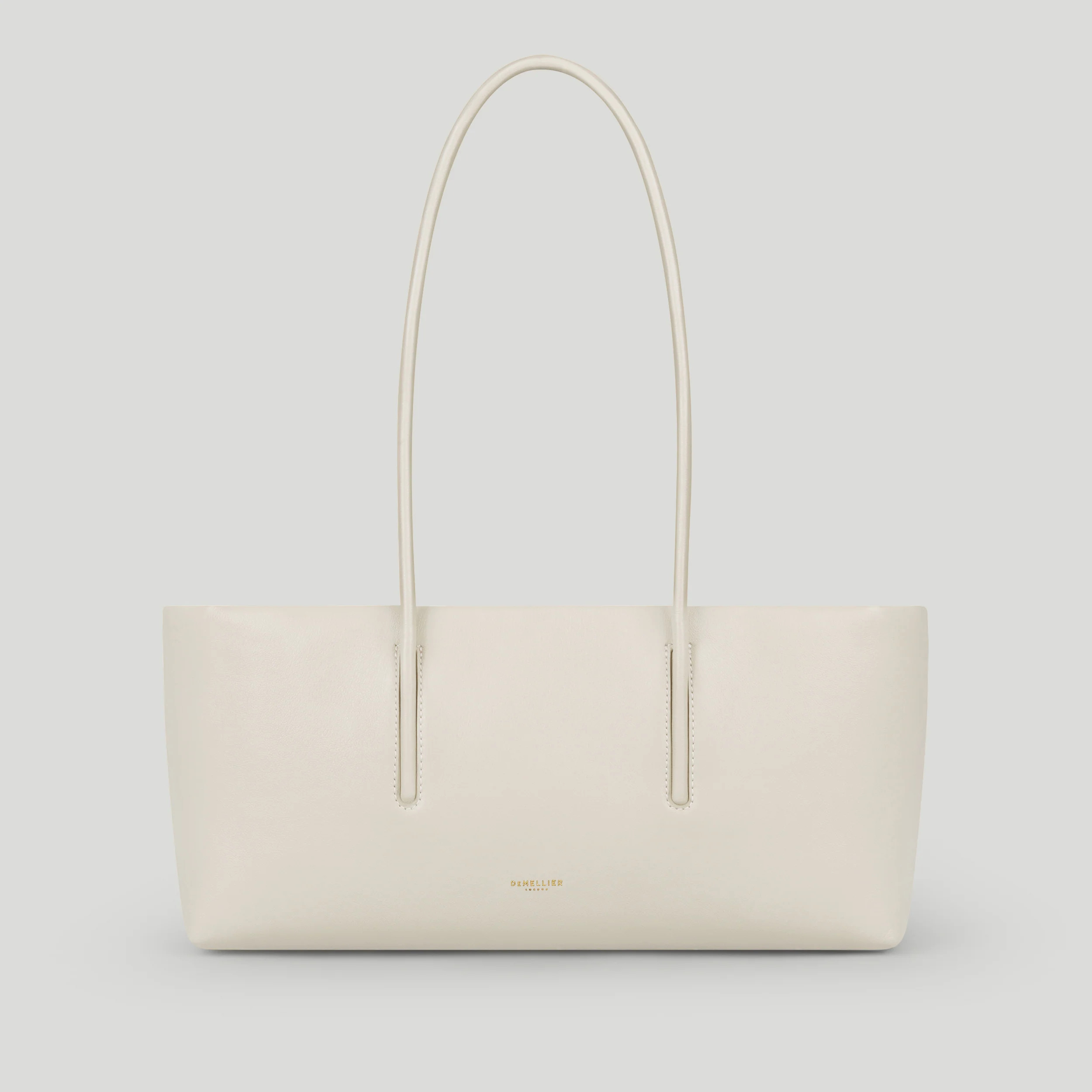 DeMellier The Stockholm Shoulder in Chalk Fine Grain Leather Shoulder bag | DeMellier