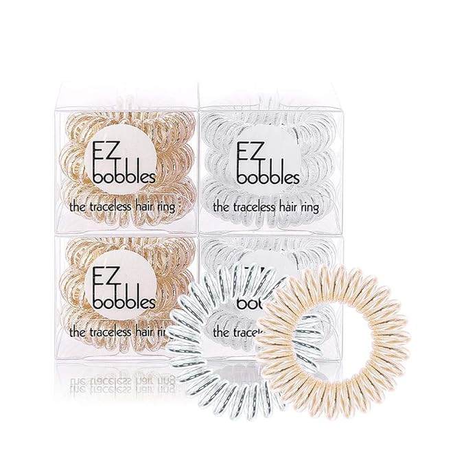 EZbobble 12PCS Spiral Hair Ties No Crease, Coil Hair Ties for Women and Girls Plastic Hair Ties S... | Amazon (US)
