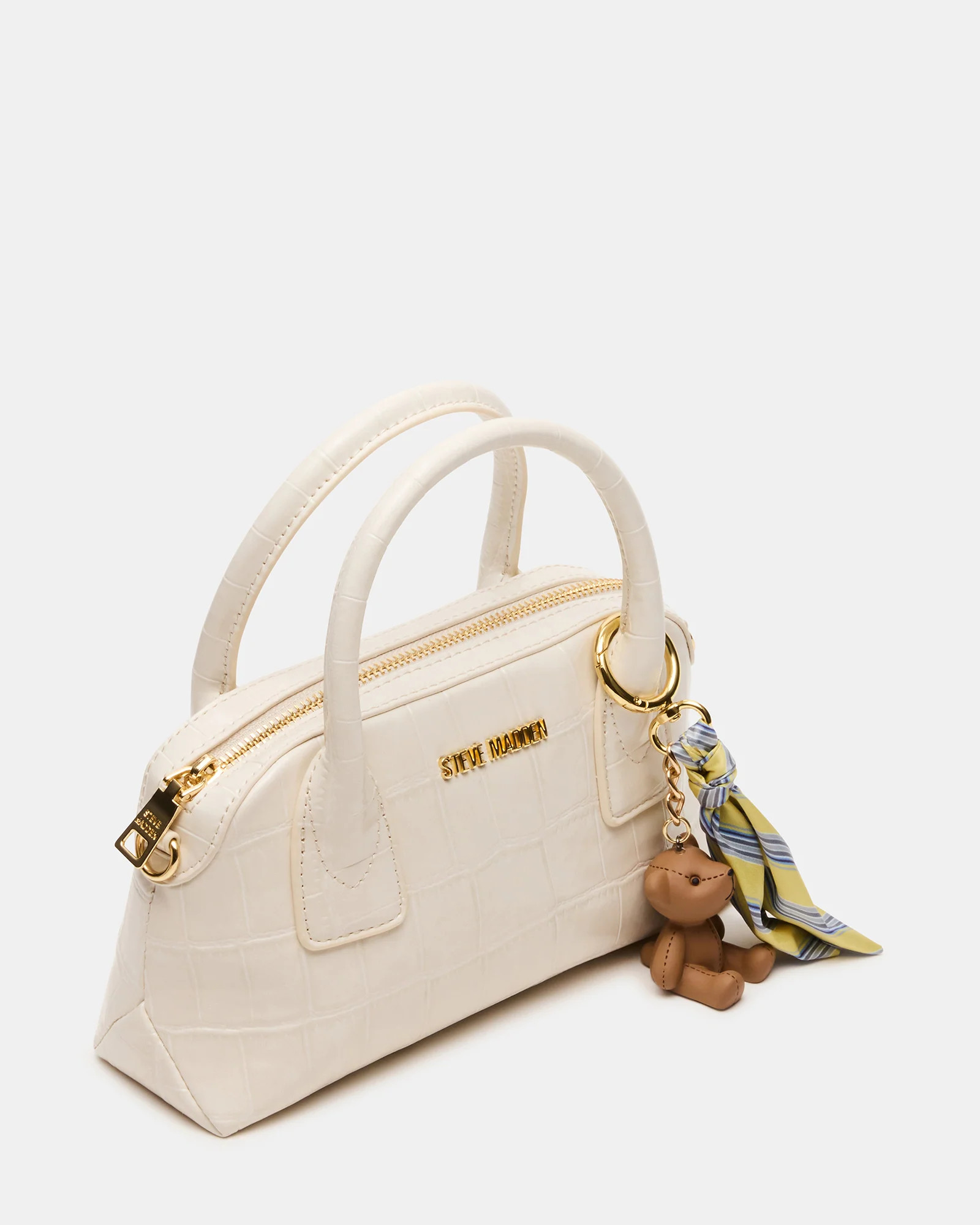 MELODIE Bag Bone Crocodile Dome Satchel Top-Handle Crossbody Handbag | Steve Madden (US)