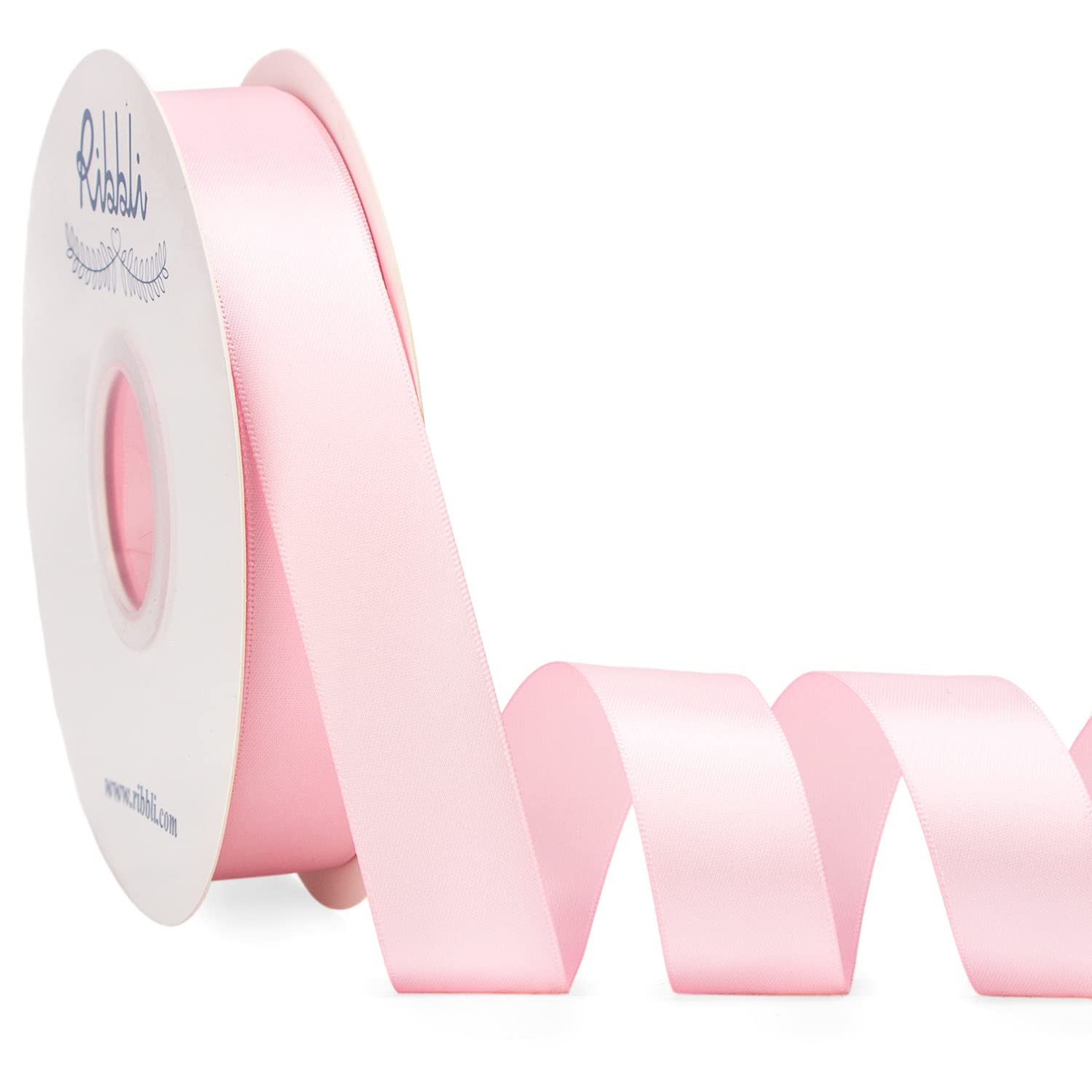 Ribbli Light Pink Satin Ribbon Double Faced Satin 1 inch x Continuous 50 Yards-Light Pink Ribbon ... | Amazon (US)