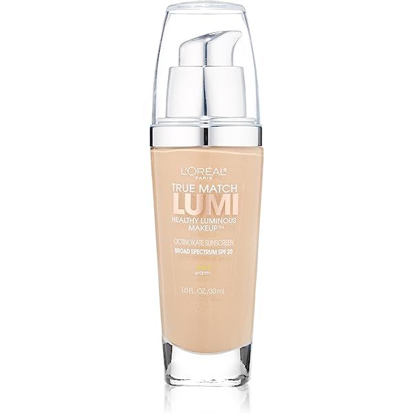 L'Oreal Paris True Match Lumi Healthy Luminous Makeup, W6 Sun Beige, 1 fl; oz. | Amazon (US)