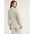 Scoop Women’s and Women's Plus Ultimate ScubaKnit Longline Drawstring Zip Jacket, Sizes XS-4X | Walmart (US)