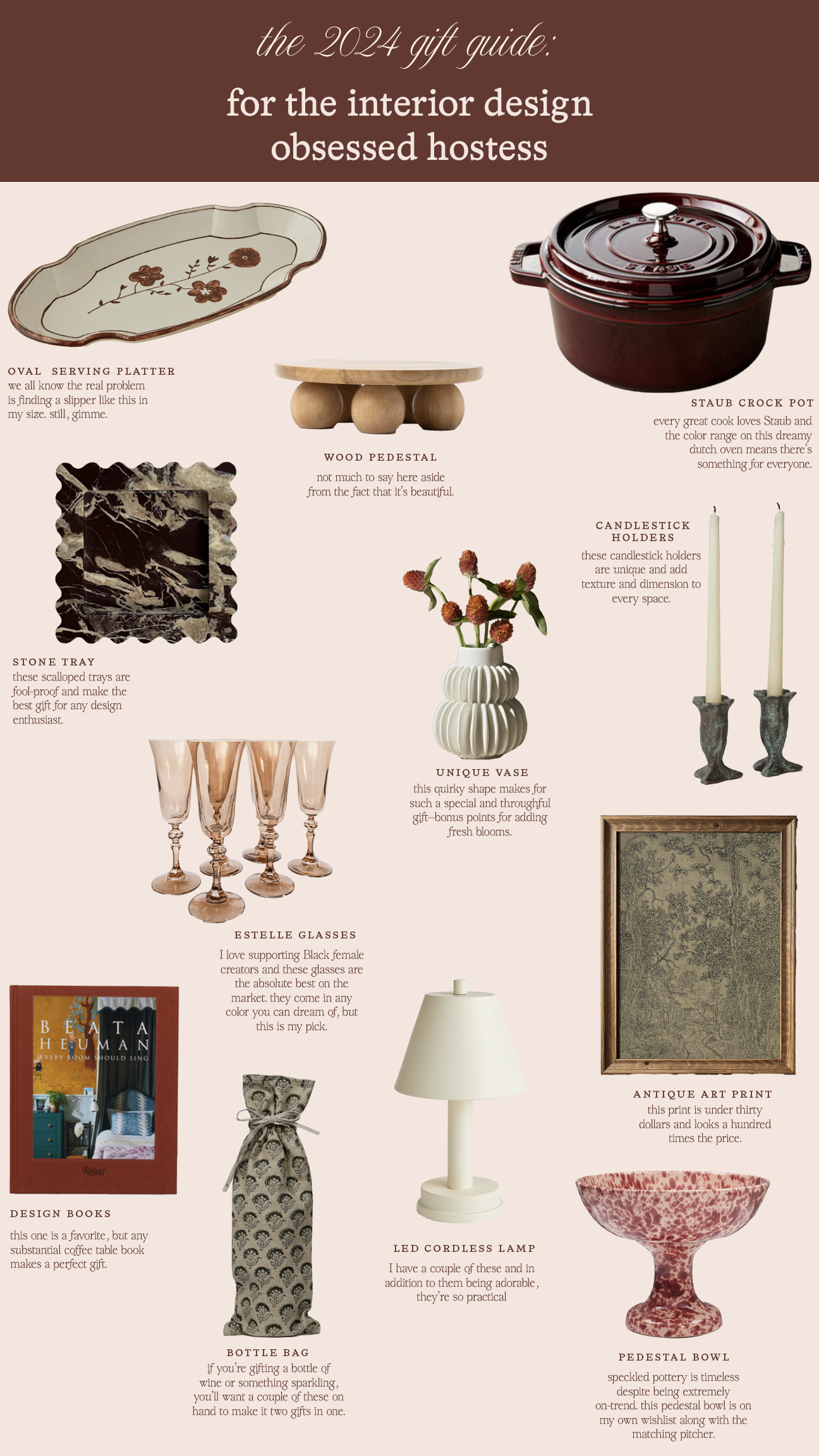 the gift guide for the hostess or interior design lover in your life

Interior Design
Decor
Hostess Gift
Hostess
Host
Decor
Kitchen
Vases
Glasses
Coffee Table Book 

 #LTKGiftGuide #LTKSeasonal #LTKHome