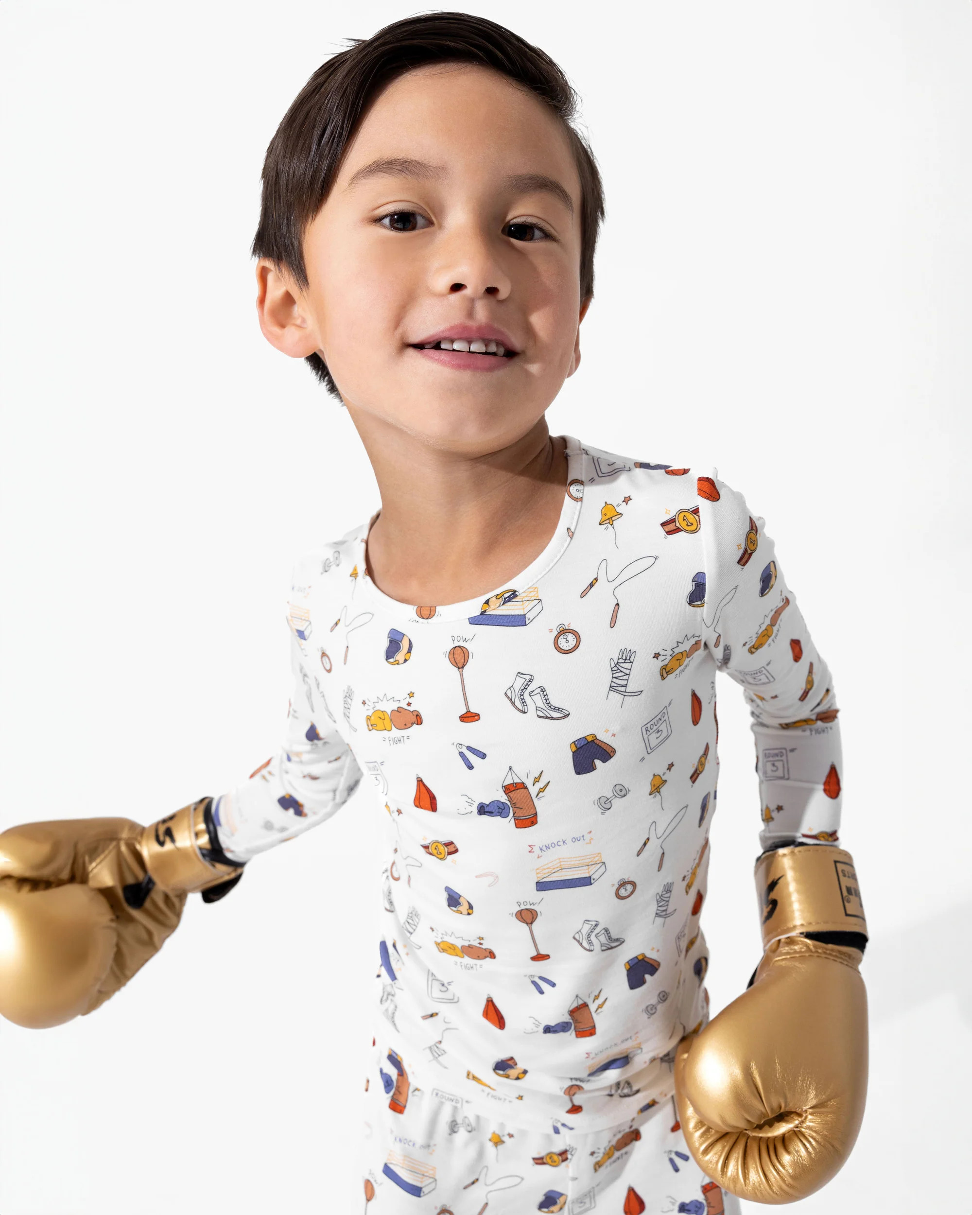 Boxing Bamboo Kids Pajamas | Bellabu Bear