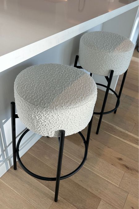 The cutest boucle counter bar stools! So affordable too! 

#LTKhome
