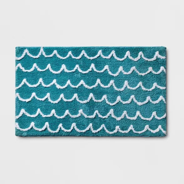 Scallop Wave Bath Rug Blue - Pillowfort™ | Target