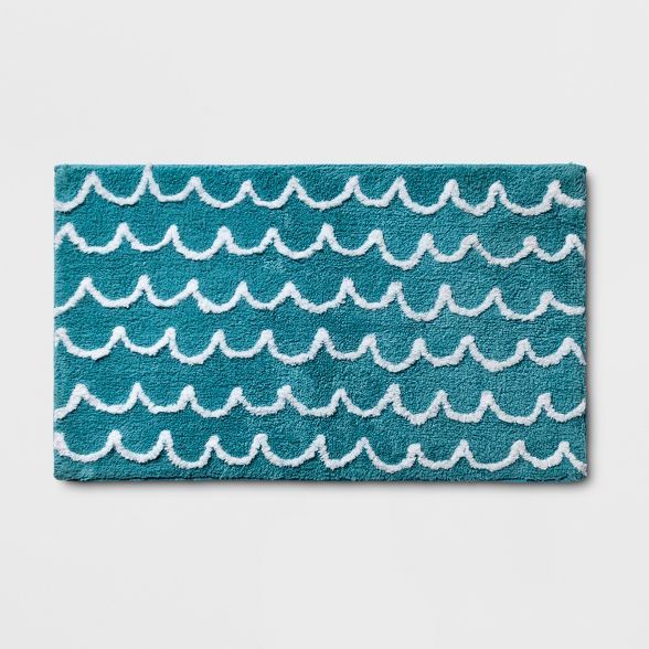 Scallop Wave Bath Rug Blue - Pillowfort™ | Target