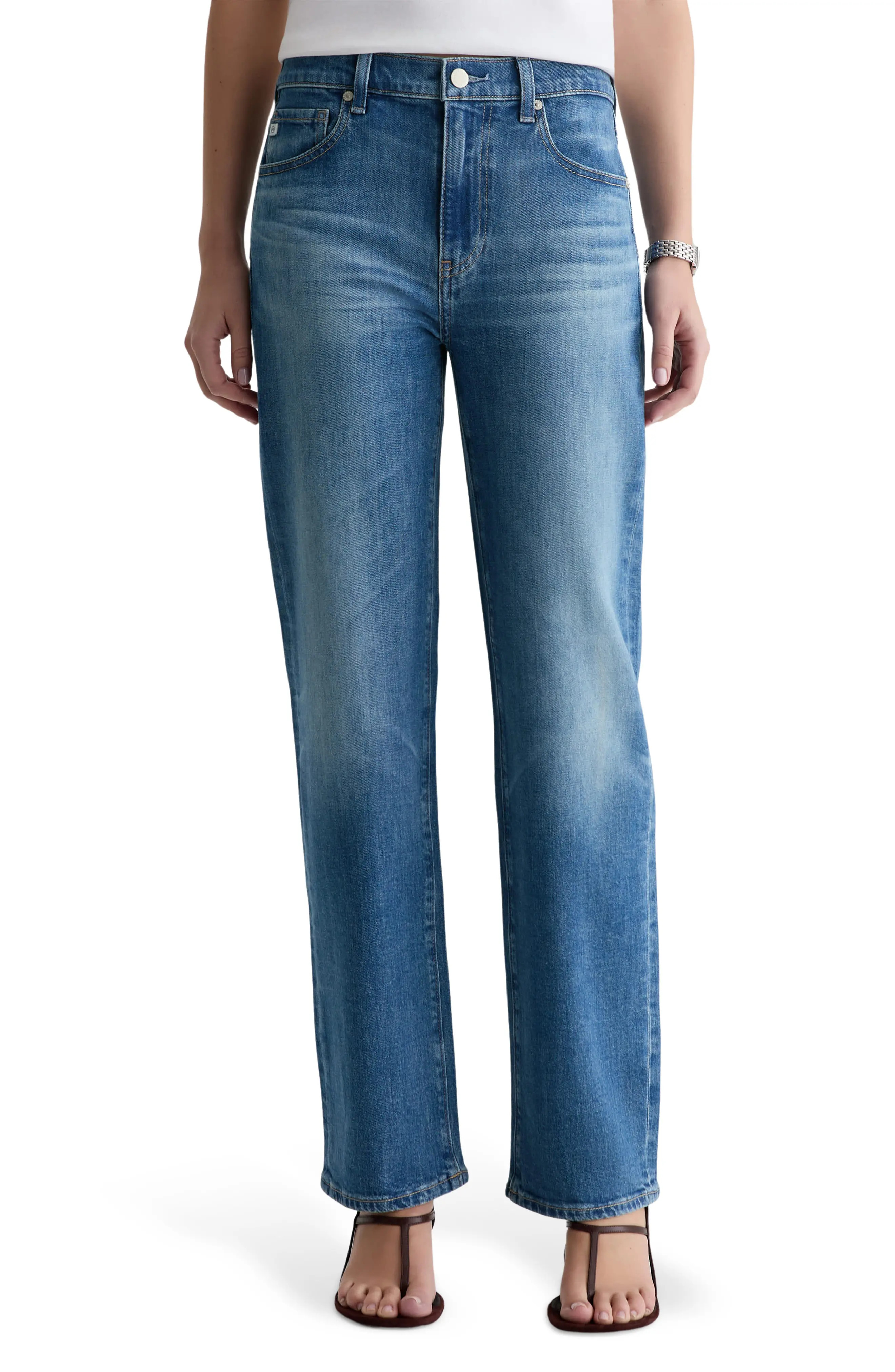 Brinley Mid Rise Straight Leg Jeans (Women) | Nordstrom | Nordstrom