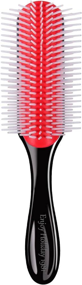 Hair Brush for Women Men Curly Wet or Dry Hair Classic Detangling Brushes 9 Row for Natural Thick... | Amazon (US)