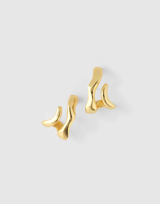 Sculptural Wraparound Double Hoop Earrings | Madewell