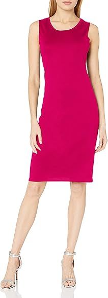 Women's Sleeveless Classic Slim Fit Midi Sheath Dress | Amazon (CA)