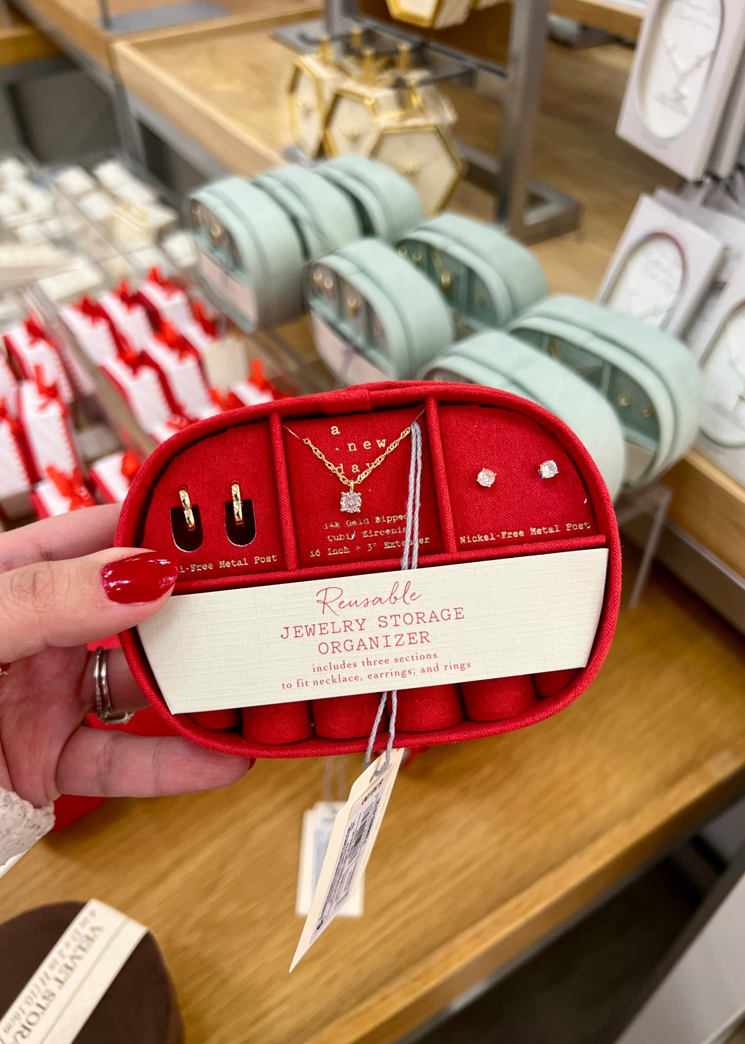 On sale 
14K Gold Dipped Cubic Zirconia Necklace and Huggie Stud Earring Set 3pc - A New Day™ Gold


#LTKGiftGuide #LTKHoliday #LTKSaleAlert