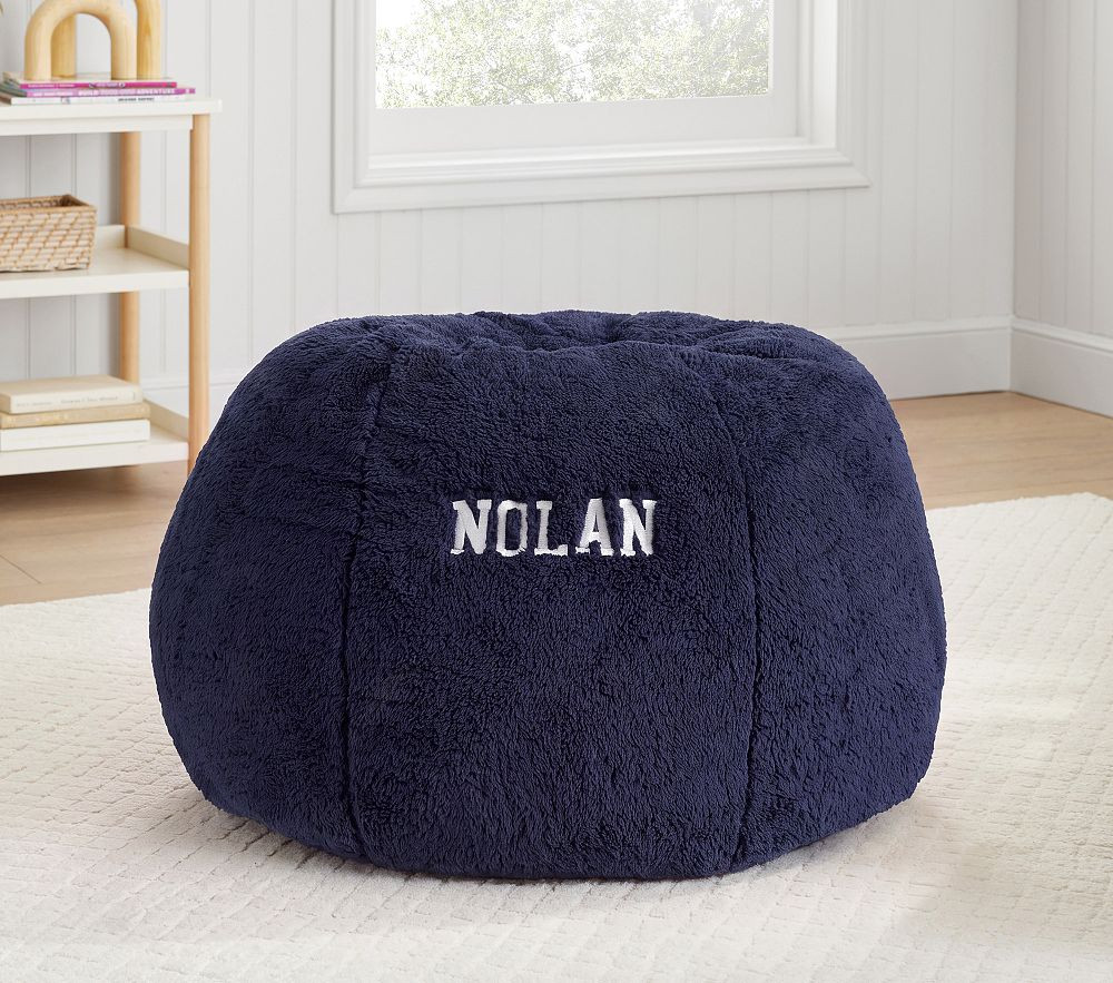 Anywhere Beanbag\u2122, Navy Cozy Sherpa | Pottery Barn Kids