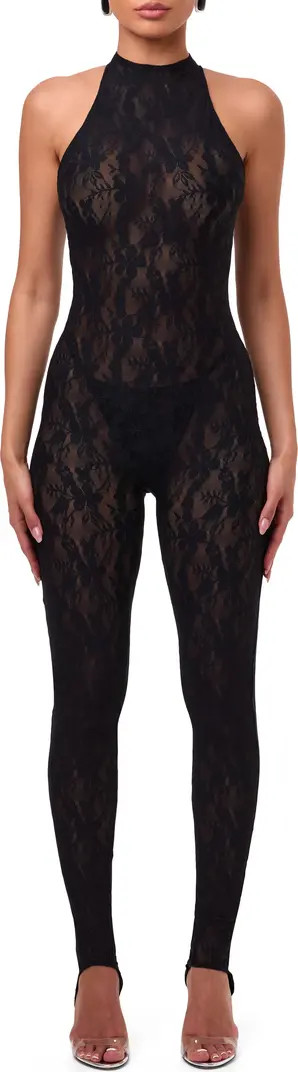 Lace Racerback Stirrup Jumpsuit | Nordstrom