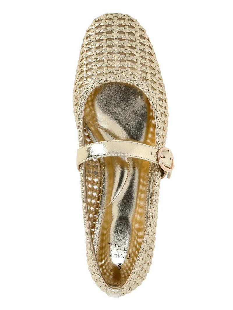 Time and Tru Women's Woven Ballet Flats | Walmart (US)