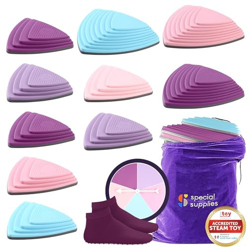 Special Supplies 10 Stepping Stones for Kids Indoor and Outdoor Balance Blocks Promote Coordination, Balance Strength Child Safe Rubber, Non-Slip Edging | Amazon (US)