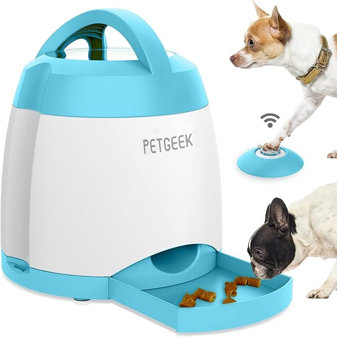 PETGEEK Treat Dispenser Dog Toys, Automatic Pet Feeder with Dual Power Supply and Remote Control,... | Amazon (US)