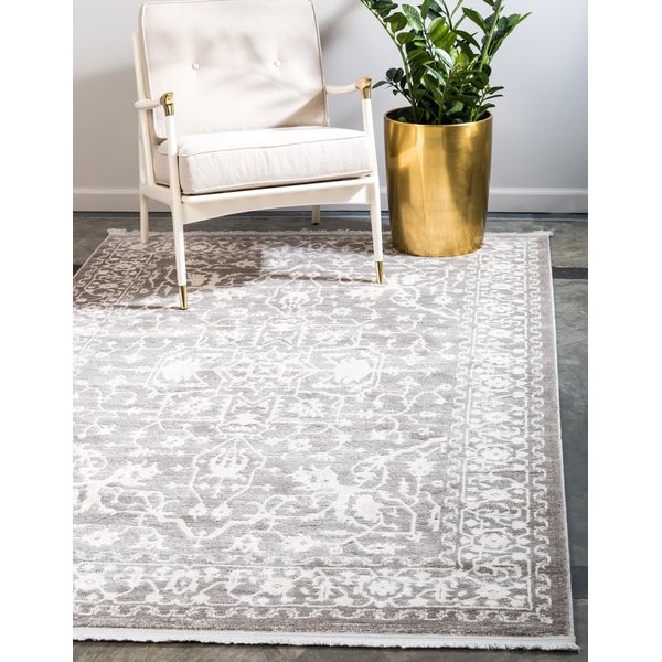 Omri Power Loom Light Gray Area Rug | Wayfair North America