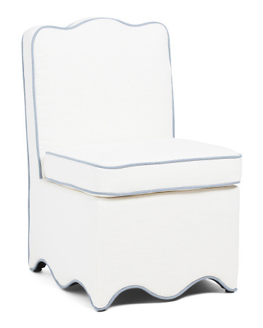 34in Scalloped Bottom Skirted Dining Chair | TJ Maxx