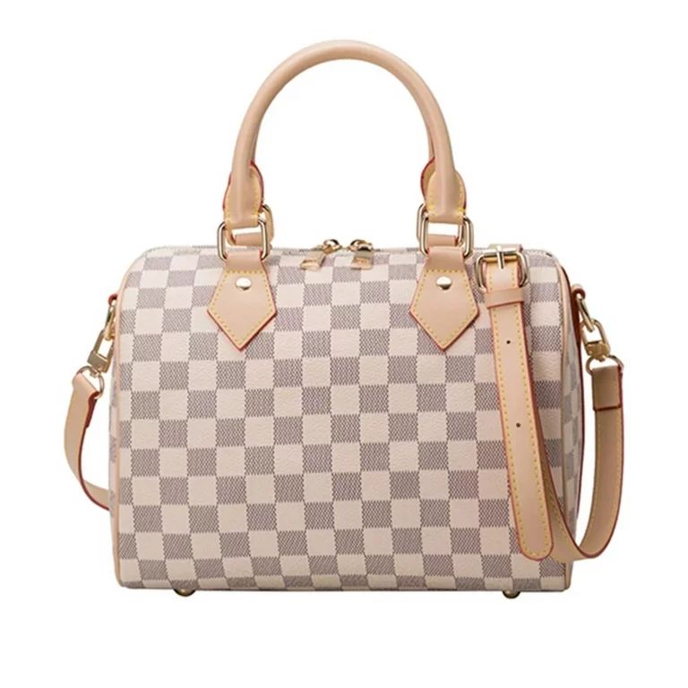 BUTIED Checkered Tote Shoulder Bag with Inner Pouch - PVC Shoulder Handbags Fashion Ladies Purses... | Walmart (US)