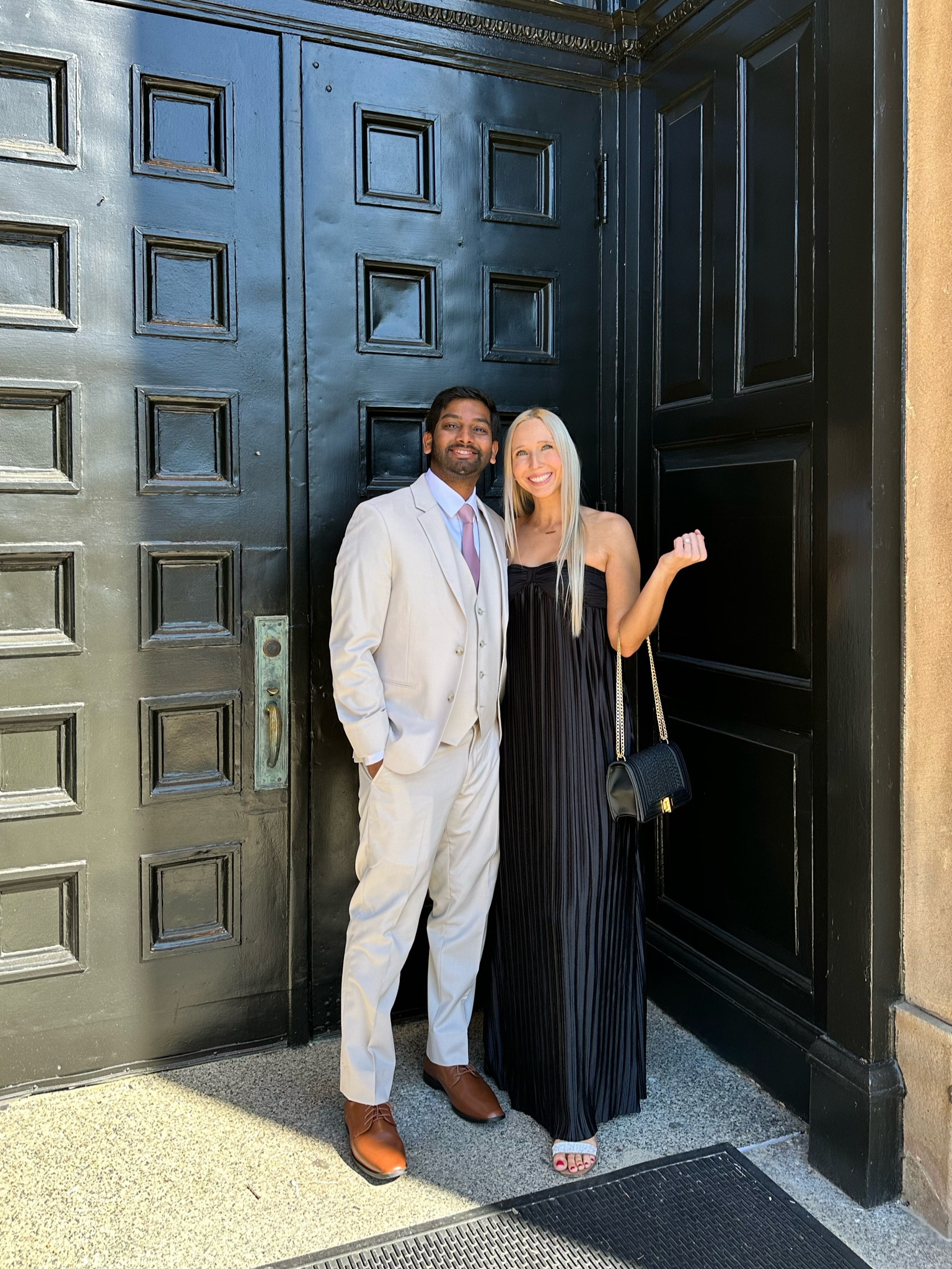 Formal wedding guest dress 🖤

Absolutely obsessed with black satin maxi dress. I’m wearing a size XS and it fits true to size. Silicone lining on the top part so it stays in place. Love that it’s not tight in the stomach area, so you don’t have to worry about it being constricting!

Steve Madden rhinestone sandals - size 8, true to size.

I’ll share a few more of my favorite black wedding guest dresses and fall wedding guest dresses below! ✨

#LTKWedding #LTKSeasonal #LTKStyleTip