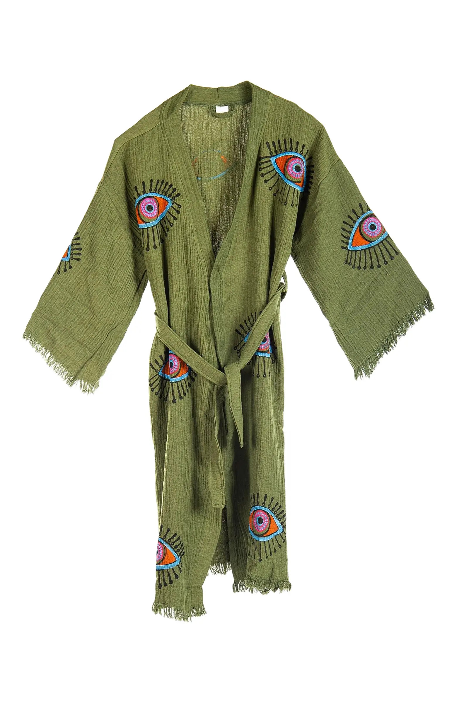 Forever & Always Shoes Aria Evil Eye Handmade Cotton Kimono | Nordstrom | Nordstrom