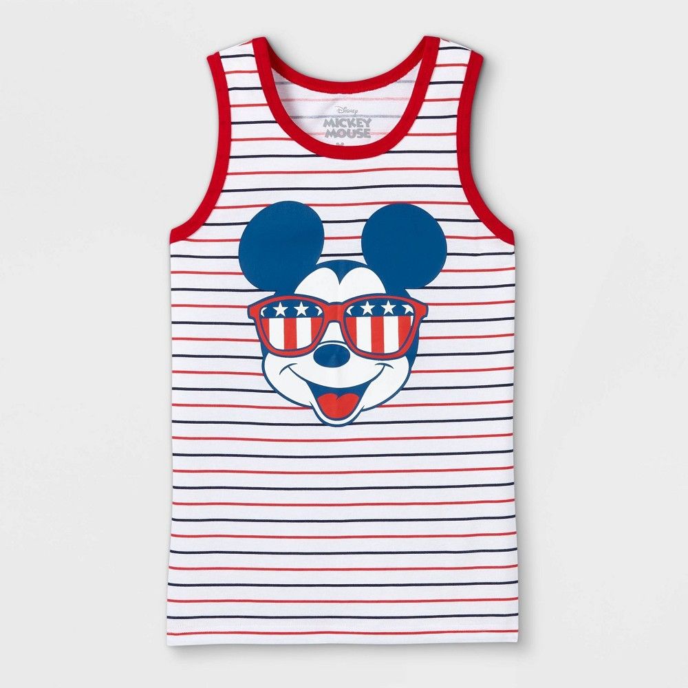 Boys' Disney Mickey Mouse American Shades Tank Top - White L | Target