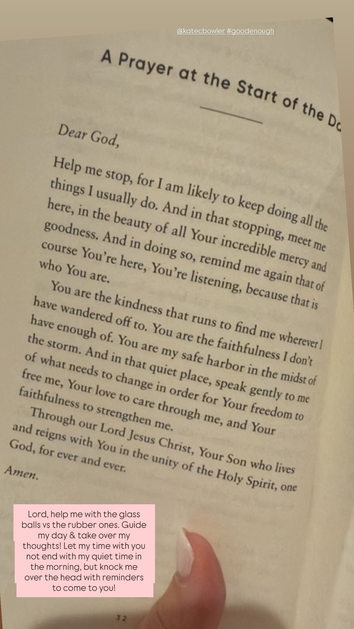 Lord, help me with the glass balls vs the rubber ones. Guide my day & take over my thoughts! Let my time with you not end with my quiet time in the morning, but knock me over the head with reminders to come to you!

#LTKselfcare #LTKmorningroutine #LTKmomlife