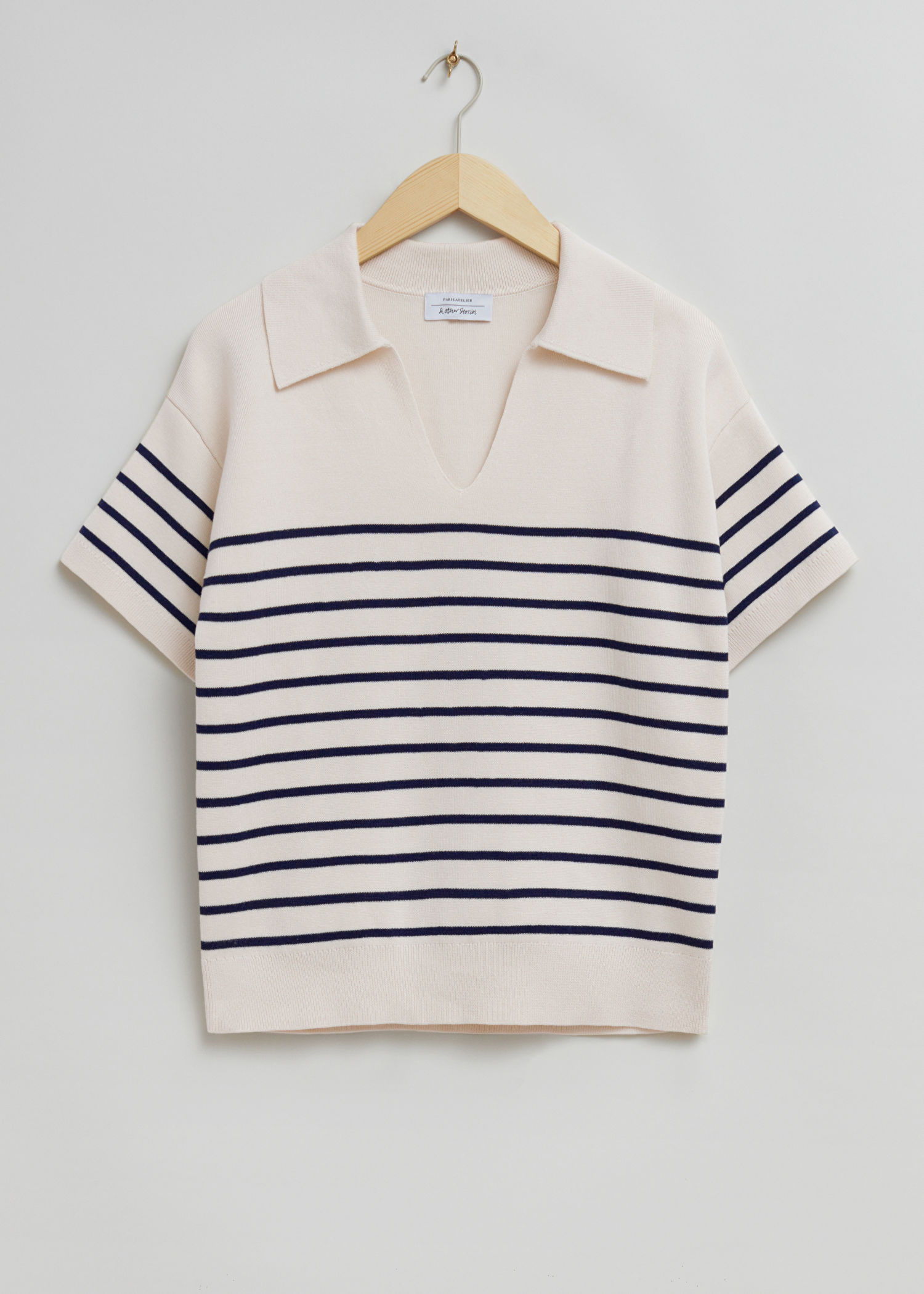 Open-Collar Short Sleeve Sweater | & Other Stories US