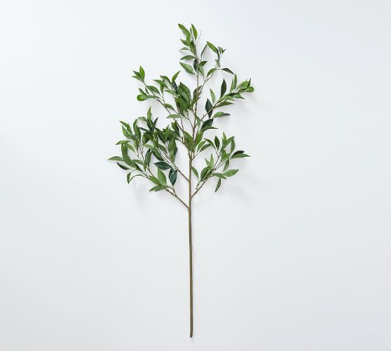 Faux Green Bay Leaf Branch | Pottery Barn (US)
