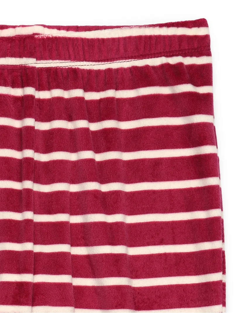 Wonder Nation Girls Short Sleeve Tee and Pants Pajama Set, 2-Piece, Sizes 4-18 Plus - Walmart.com | Walmart (US)