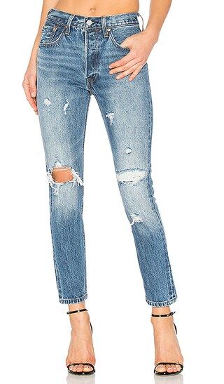 LEVI'S 501 Skinny in Pacific Ocean Blue | Revolve Clothing (Global)