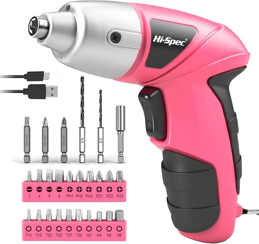 Hi-Spec Small Electric Screwdriver, Mini Drill Set, Rechargeable 3.6V Cordless Screwdriver with 2... | Amazon (US)