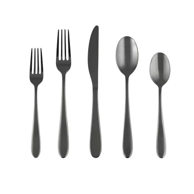 Cambridge Byram Black Mirror 20-Piece Flatware Set (Service for 4) | Walmart (US)