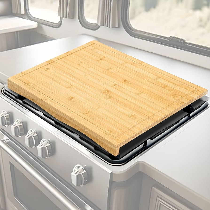Sintuff Rv Stove Top Cover Board, Countertop Cutting Board with 4 Pcs Adjustable Legs and Juice G... | Amazon (US)