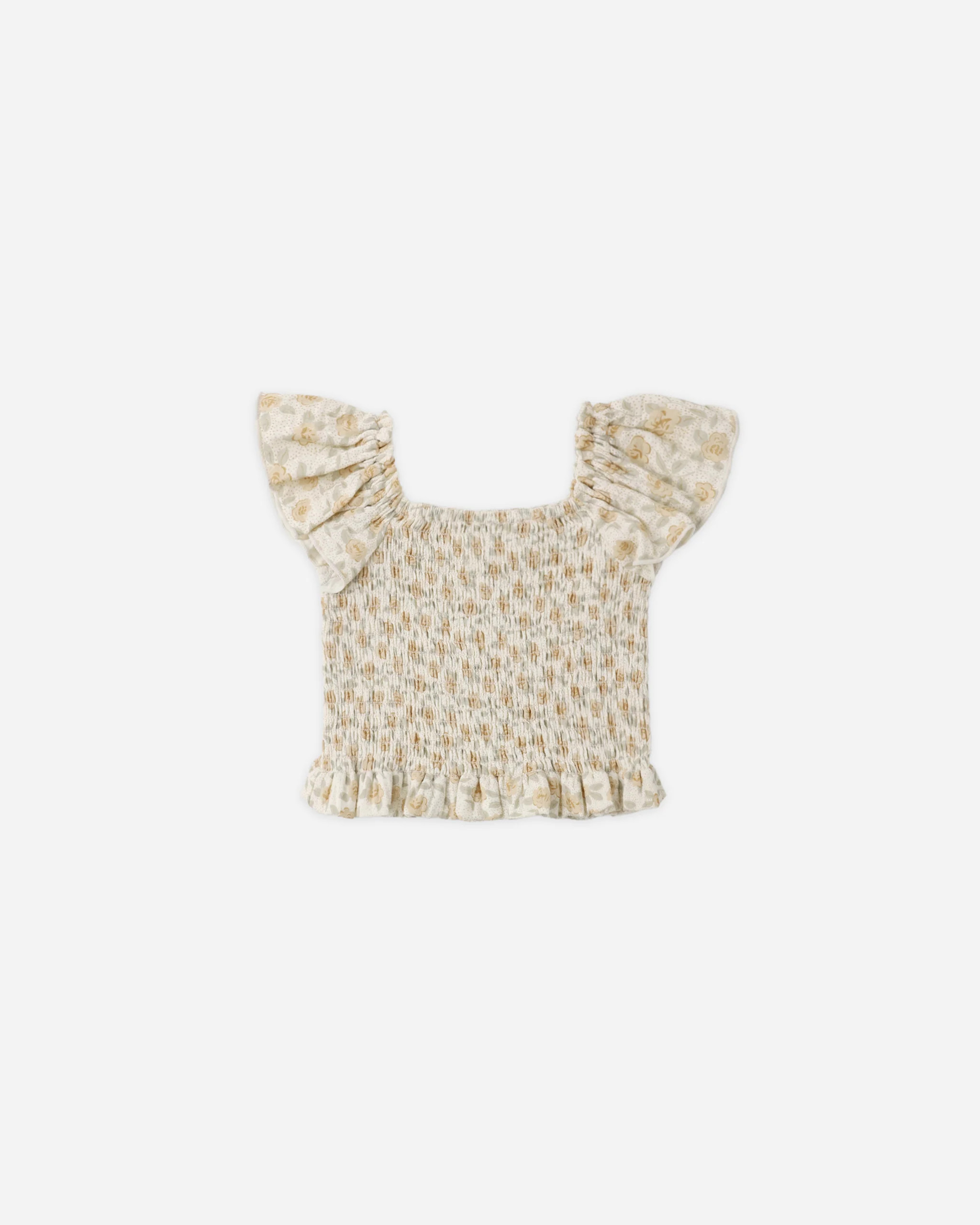 Zayla Top Yellow Floral | Rylee + Cru
