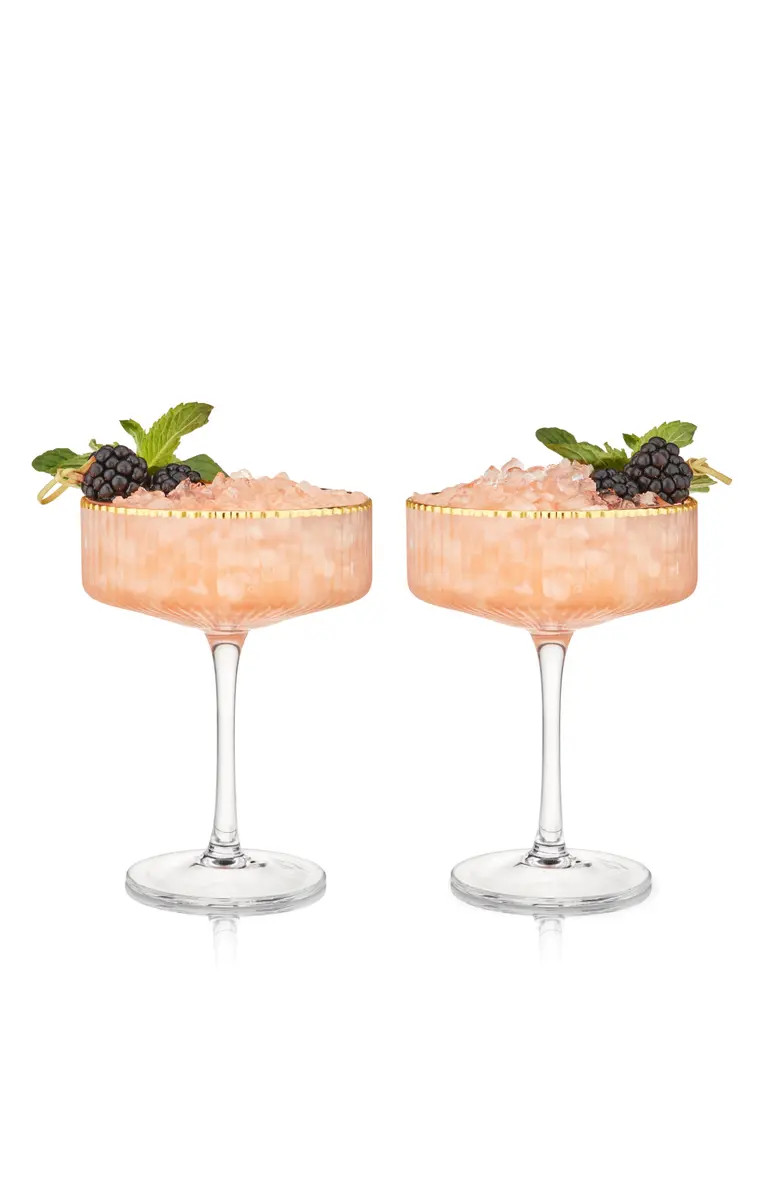 Viski Meridian Crystal Coupe Glasses Set of 2 | Nordstrom | Nordstrom