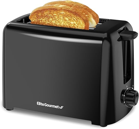 Elite Gourmet ECT1027B Cool Touch Toaster with 6 Temperature Settings & Extra Wide 1.25" Slots fo... | Amazon (US)
