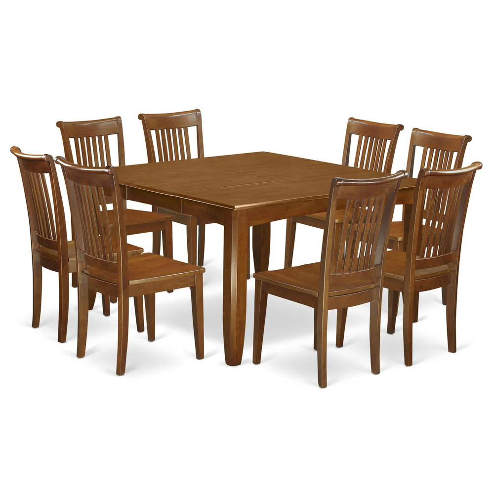 9 Pc Dining room set for 8-Kitchen Table with Leaf and 8 Dinette Chairs. | Shop Simon